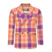 Пиджак в оранжево-фиолетовую клетку Paade Mode | Фото 1