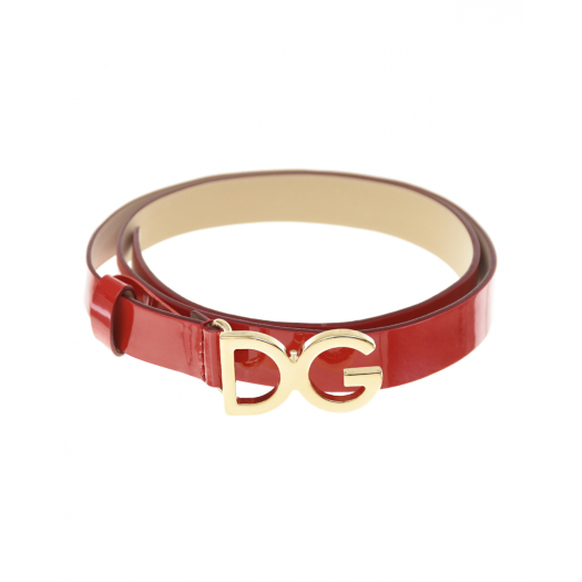 Ремень из красной лакированной кожи Dolce&Gabbana | Фото 1