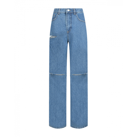 Синие джинсы с разрезами Forte dei Marmi Couture | Фото 1