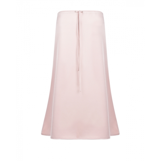 Розовая юбка с поясом на кулиске  | Фото 1