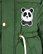 Зеленая куртка с патчем &quot;панда&quot;  | Фото 3