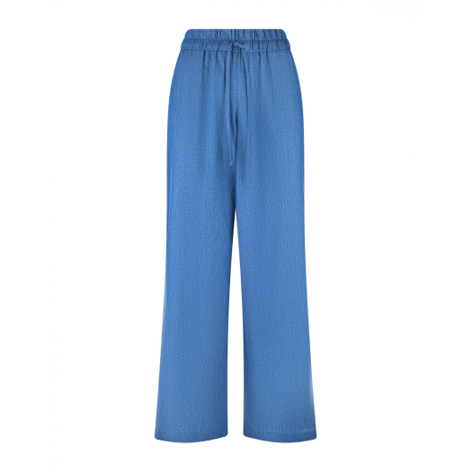 Синие брюки с поясом на кулиске Dan Maralex | Фото 1