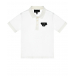 Белая футболка-поло с патчем &quot;смайл&quot; Emporio Armani | Фото 1