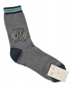Синие носки с принтом "герб"