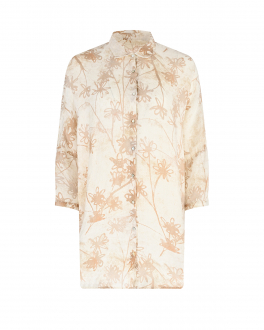 Льняная рубашка с цветочным принтом 120% Lino Мультиколор, арт. V0W1290000G053000 V0501 | Фото 1