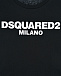 Укороченная черная футболка с белым логотипом Dsquared2 | Фото 3