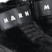 Черные кеды с меховой отделкой MARNI | Фото 6