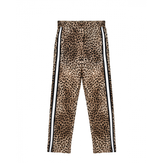 Спортивные брюки с леопардовым принтом Monnalisa | Фото 1
