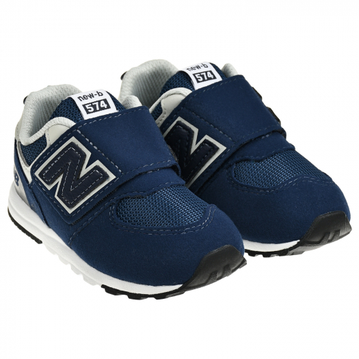 Кроссовки с лого на застежке, темно-синие NEW BALANCE | Фото 1