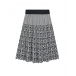 Серая плиссированная юбка с геометрическим принтом Emporio Armani | Фото 1