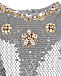 Серебристое платье с пайетками и кристаллами Dolce&Gabbana | Фото 3