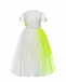 Платье со съёмной передней деталью и пышной юбкой, белое Eirene | Фото 2
