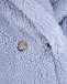 Голубая шуба с застежкой на пуговицы Yves Salomon | Фото 4