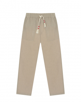 Бежевые льняные брюки Saint Barth Бежевый, арт. CALAIS 00695B 11 BEIGE | Фото 1