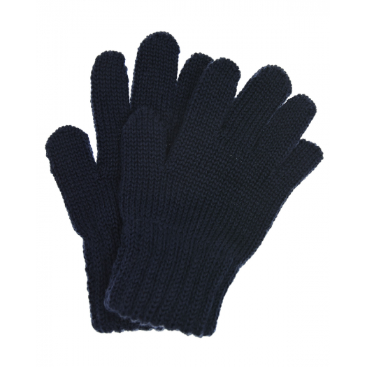 Темно-синие перчатки из шерсти MaxiMo | Фото 1