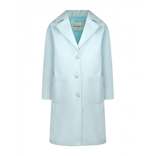 Пальто бирюзового цвета с накладными карманами Hinnominate | Фото 1