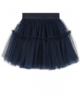 Темно-синяя юбка-пачка Monnalisa Синий, арт. 170GON T9945 056S | Фото 1