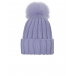 Светло-фиолетовая шапка с помпоном Catya | Фото 1