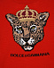 Красный свитшот с патчем &quot;леопард в короне&quot; Dolce&Gabbana | Фото 3