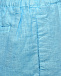 Шорты с поясом на резинке, голубые 120% Lino | Фото 6