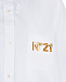 Белая рубашка с золотистым логотипом No. 21 | Фото 6