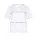 Белая футболка с полосками из стразов GCDS | Фото 1
