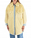 Двустороннее пальто-рубашка из меха норки цвета &quot;мимоза&quot; и простеганного голубого денима Blancha | Фото 8