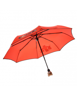 Красный зонт с принтом &quot;медвежонок&quot; Moschino Красный, арт. 8031 ROSSO | Фото 1
