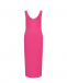 Трикотажное платье миди с V вырезом, розовое Pietro Brunelli | Фото 1