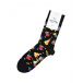 Черные носки с новогодним принтом Happy Socks | Фото 1