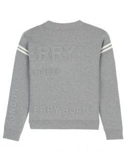 Серый свитшот с логотипом Burberry Серый, арт. KB5-GUERNSEY JUMPER:129423 8047483 A1216 | Фото 2