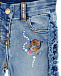 Зауженные джинсы с оборками Monnalisa | Фото 3