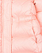 Розовое пуховое пальто с лампасами Fendi | Фото 4