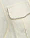 Комбинезон льняной со стразами, белый Forte dei Marmi Couture | Фото 7