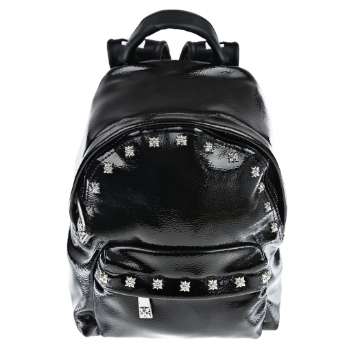 Черный рюкзак из эко-кожи 20x23x15 см  | Фото 1