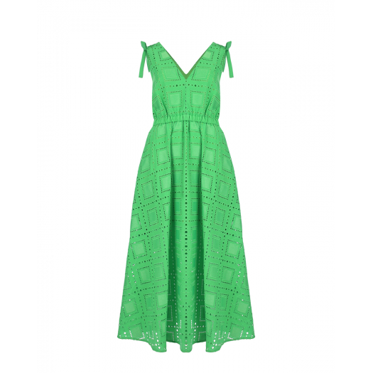 Зеленое платье без рукавов MSGM | Фото 1