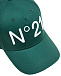 Зеленая бейсболка с белым логотипом No. 21 | Фото 3