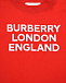 Красная футболка с белым логотипом Burberry | Фото 4
