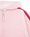 Розовая спортивная куртка с бордовыми лампасами Monnalisa | Фото 3