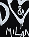 Черный свитшот с белым логотипом Dolce&Gabbana | Фото 3