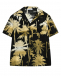 Рубашка пижамного кроя с принтом пальмы, черная MSGM | Фото 1