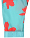 Бирюзовые брюки с цветочным принтом Emporio Armani | Фото 3