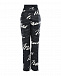 Черные стеганые брюки с белым лого Naumi | Фото 3