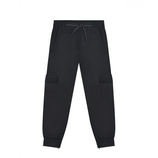 Черные брюки с накладными карманами Aletta | Фото 1