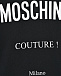 Черная толстовка-худи с контрастным лого Moschino | Фото 3