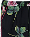 Черный шелковый комплект с принтом &quot;розы&quot; Dolce&Gabbana | Фото 6