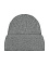 Шапка с отворотом из шерсти и кашемира, серая