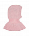 Розовая шапка-шлем с помпонами Il Trenino | Фото 3