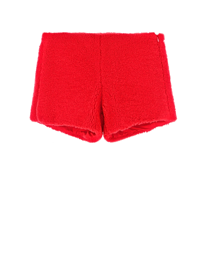 Красные плюшевые шорты IL Gufo | Фото 1