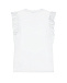 Белая футболка с оборками и вышивкой MSGM | Фото 2